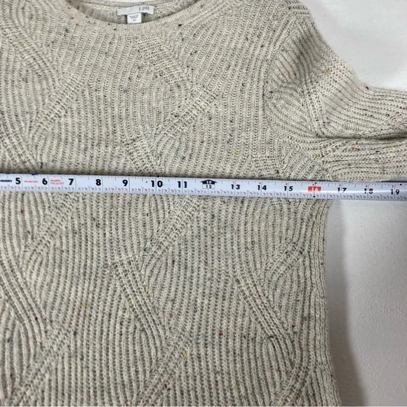 J. Jill Womens Sweater Pullover Beige Long Sleeve Relaxed Round Neck Knit XS - Picture 8 of 15